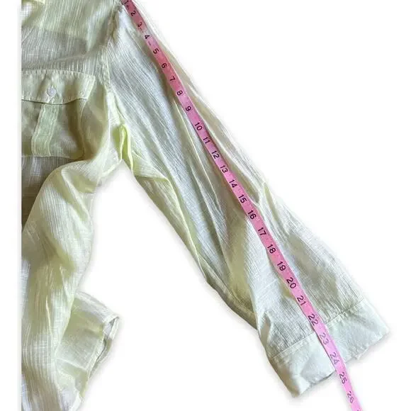 NWT- Chico’s Sheer Delight Emaline L/S Top In Soft Lime- Size 3 (XL) - Picture 13 of 14